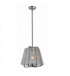  1 Light pendant with ribbed glass plate (E26) (1255C)