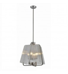 4 Light pendant with ribbed glass plate (E12) (1255C4) 4 Light pendant with ribbed glass plate (E12) (1255C4)