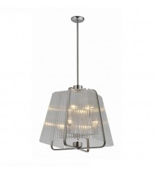 8 Light pendant with ribbed glass plate (E12) (1255C8) 8 Light pendant with ribbed glass plate (E12) (1255C8)