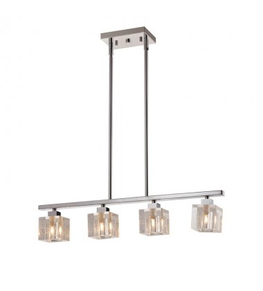  4 Light glass cube pendant (G9) (1270C4)