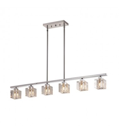 6 Light glass cube pendant (G9) (1270C6)