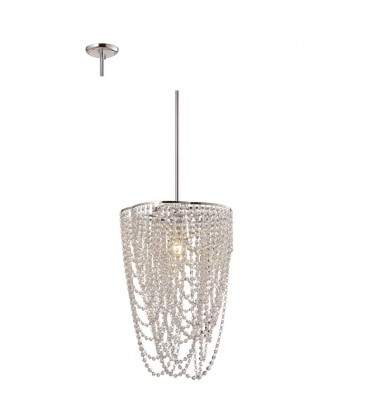Single light crystal chandelier chrome (E26) (1272C) Single light crystal chandelier chrome (E26) (1272C)
