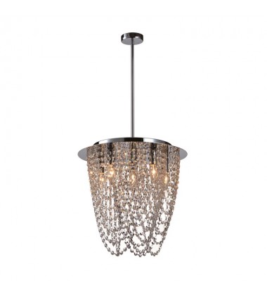 6 Light crystal chandelier chrome (E12) (1273C6) 6 Light crystal chandelier chrome (E12) (1273C6)