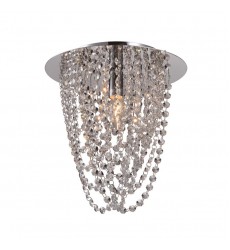  Single light crystal flush mount chrome (E26) (1273FM)