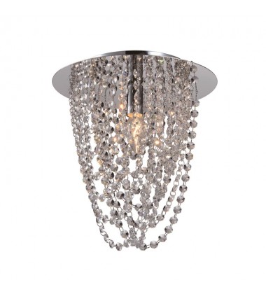 Single light crystal flush mount chrome (E26) (1273FM) Single light crystal flush mount chrome (E26) (1273FM)