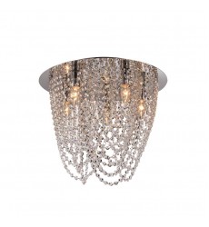  5 Light crystal flush mount chrome (E12) (1273FM5)