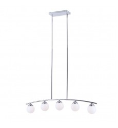  5 Light glass ball pendant chrome (G9) (1278C5)