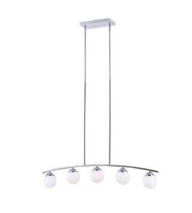  5 Light glass ball pendant chrome (G9) (1278C5)
