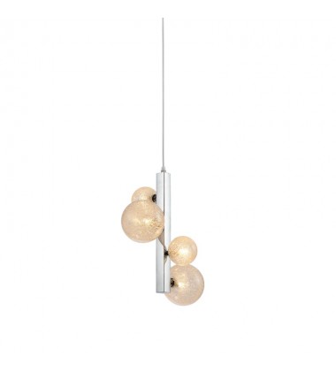 4 Light pendant w/glass balls chrome (G9) (1283C4) 4 Light pendant w/glass balls chrome (G9) (1283C4)