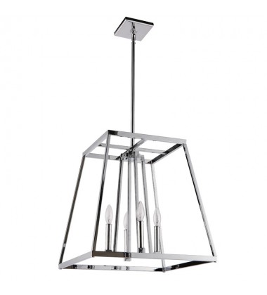 4 Light chandelier polished chrome finish (E12) (1328C4-CH) 4 Light chandelier polished chrome finish (E12) (1328C4-CH)