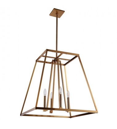  4 Light chandelier polished gold finish (E12) (1328C4-G)
