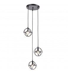  3 Light geometric chandelier (E12) (1335C3)