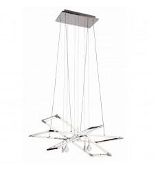 68.4w LED three rectangles chandelier chrome 4000K (2027C68) 68.4w LED three rectangles chandelier chrome 4000K (2027C68)