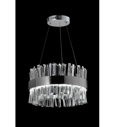  45w LED round crystal pendant 4000K chrome (2040C45)