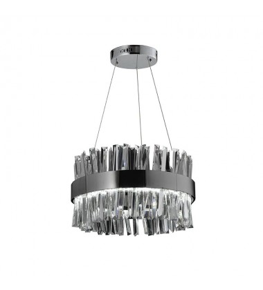  60w LED round crystal pendant 4000k chrome (2040C60)