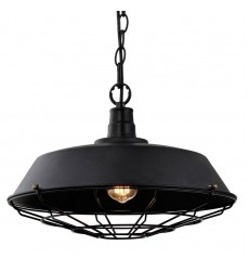Single light black metal pendant large (E26) (3002P-L-BK) Single light black metal pendant large (E26) (3002P-L-BK)
