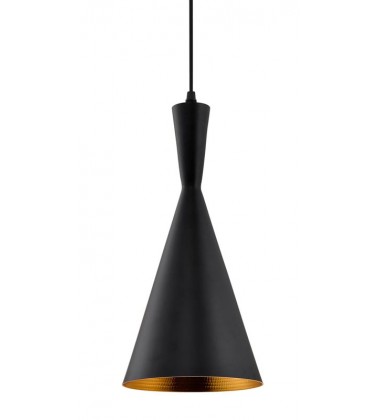Single light black aluminium pendant (E26) white inside or white outside gold inside (3005P) Single light black aluminium pendant (E26) white inside or white outside gold inside (3005P)