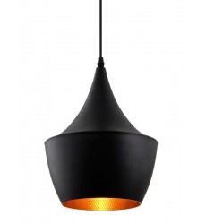 Single light black aluminium pendant (E26) white inside (3006P) Single light black aluminium pendant (E26) white inside (3006P)