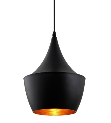 Single light black aluminium pendant (E26) white inside (3006P) Single light black aluminium pendant (E26) white inside (3006P)