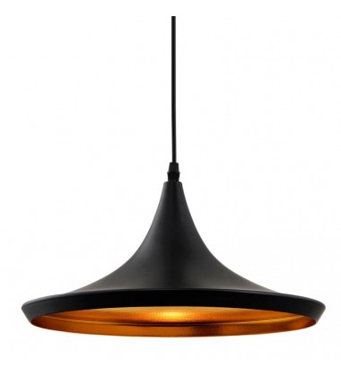 Single light black aluminium pendant (E26) white inside (3007P) Single light black aluminium pendant (E26) white inside (3007P)
