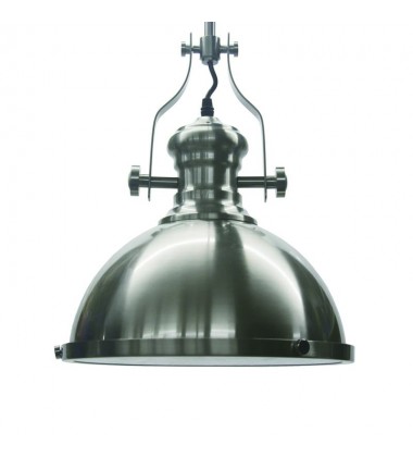 Single light brush nickel metal pendant w/glass diffuser (E26) (3008P-BN) Single light brush nickel metal pendant w/glass diffuser (E26) (3008P-BN)