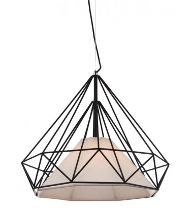  Single light pendant with fabric shade large (E26) (3025P-L)