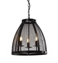 3 Light wire mesh pendant medium black + reddish bronze (E12) (3046P-M)