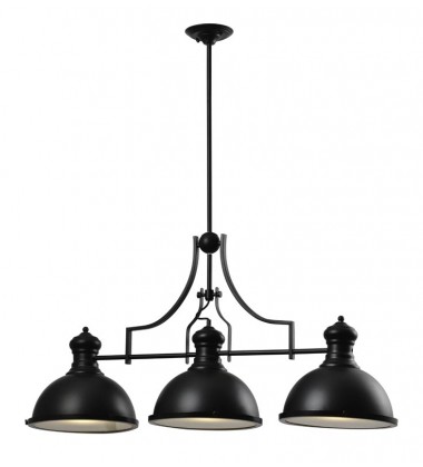  3 Light black industrial style pendant (E26) (3083P3)