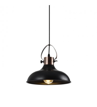  Single light metal pendant - black (E26) (3085P-BK)