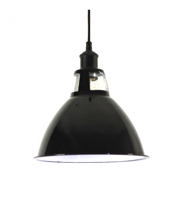  Single light pendant with glossy painted enamel finish (E26) (3501PP)