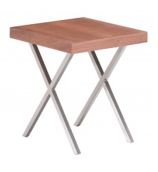  Renmen Side Table Walnut (100089) - Zuo Modern