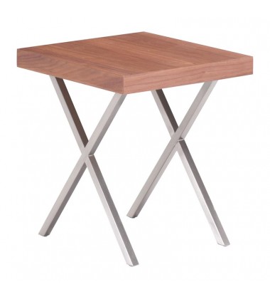  Renmen Side Table Walnut (100089) - Zuo Modern