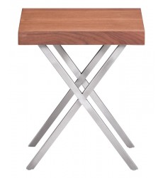  Renmen Side Table Walnut (100089) - Zuo Modern