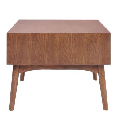  Design District Side Table Walnut (100092) - Zuo Modern