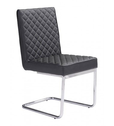 Quilt Armless Dining Chair Black (100187) - Zuo Modern  Quilt Armless Dining Chair Black (100187) - Zuo Modern