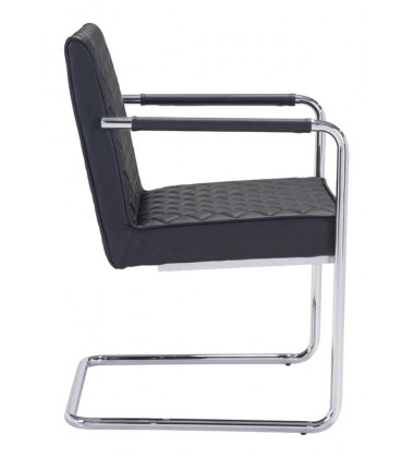  Quilt Dining Chair Black (100189) - Zuo Modern
