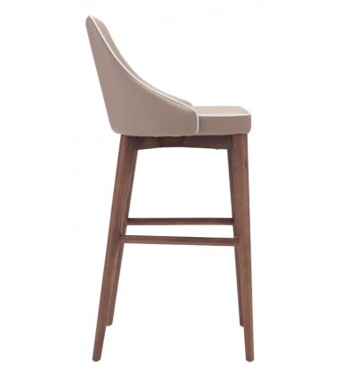  Moor Bar Chair Beige (100281) - Zuo Modern