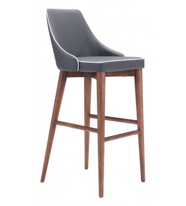  Moor Bar Chair Dark Gray (100282) - Zuo Modern