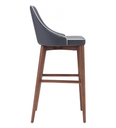  Moor Bar Chair Dark Gray (100282) - Zuo Modern