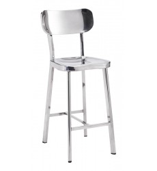  Winter Counter Chair Stainless Steel (100302) - Zuo Modern
