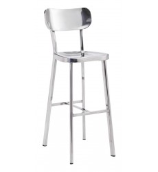  Winter Bar Chair Stainless Steel (100303) - Zuo Modern