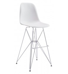  Zip Bar Chair White (100323) - Zuo Modern