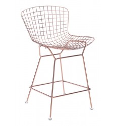  Wire Counter Chair Rose Gold (100363) - Zuo Modern
