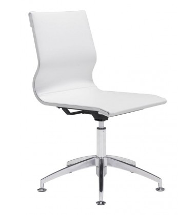 Glider Conference Chair White (100378) - Zuo Modern