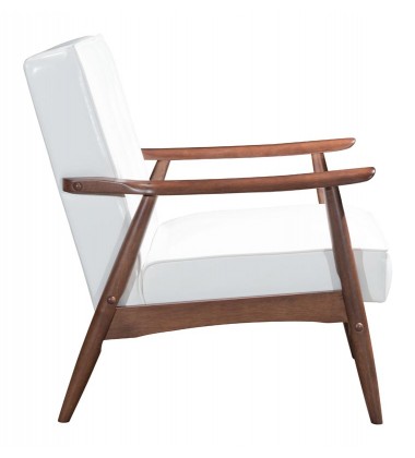 Rocky Arm Chair White (100529) - Zuo Modern