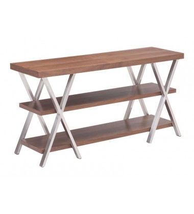  Renmen Tv Stand Walnut (100558) - Zuo Modern