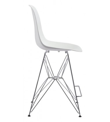  Zip Counter Chair White (100582) - Zuo Modern