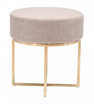  Bon Stool Beige & Stainless (100637) - Zuo Modern