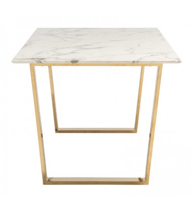  Atlas Dining Table Stone & Gold (100652) - Zuo Modern