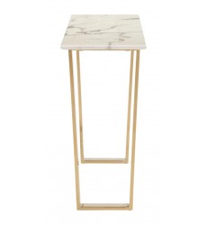  Atlas Console Table Stone & Gold (100654) - Zuo Modern